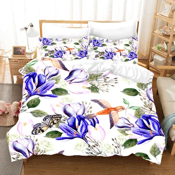 Fanaijia 3d gėlių Patalynės Komplektas queen dydžio, Modernaus dizaino Antklode Padengti ir užvalkalas Lovatiesė viso dydžio lova rinkinys