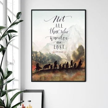 Fantazija Literatūra Filmą Drobės Tapybos Tolkien Kabučių, Plakatų ir grafikos Cuadros Sienos Nuotraukas, skirtą Kambarį Namuose Apdaila