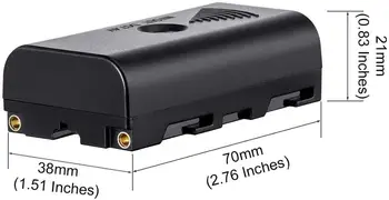 Fomito NP-F Manekeno Baterija su DC 7.4 V Maitinimo Kabelis NP-F970 F750 F550 į Fotoaparato Ekranas Neewer F100 FEELWORLD FW568 LED CN160