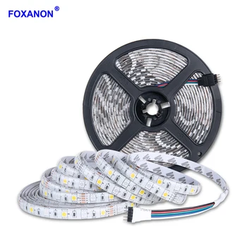 Foxanon LED Juosta 5050 DC12V Lanksti LED Lemputė 60LED/m 5m/Daug Balta / Šiltai Balta / RGB / RGBW / RGBWW 5050 LED Juosta atspari Vandeniui