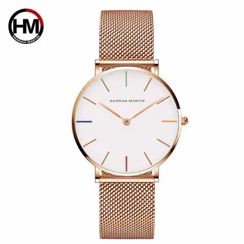 Hannah Martin Mados Prabangos Prekės Kvarco Moterų Watch Laikrodis Moterų Gyvenimo Vandeniui Ponios Laikrodžiai Laikrodis Moterims Reloj Mujer