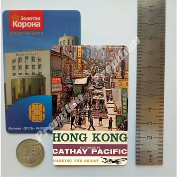 Honkongo suvenyrų magnetas derliaus kelionės plakatas