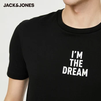 JackJones Vyrų Medvilnės Laišką Print Multi-colored trumparankoviai marškinėliai Mada| 220201642