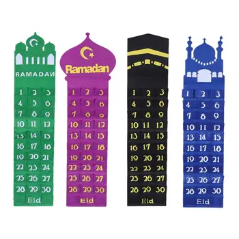 Jaučiausi Ramadanas Eid Mubarakas Sienos Kabo Sunumeruoti Atgalinės atskaitos Kalendoriaus 30 Erdvių Namų Dekoro 95AA