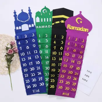 Jaučiausi Ramadanas Eid Mubarakas Sienos Kabo Sunumeruoti Atgalinės atskaitos Kalendoriaus 30 Erdvių Namų Dekoro 95AA