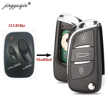 Jingyuqin 313.8 Mhz 2 Mygtukai Modifikuotų Nuotolinio Automobilio Raktas Fob Už SsangYong Visą pilną Valdymo Mygtukas