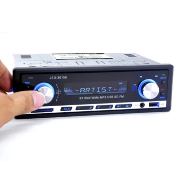 JSD8 1 Din Automobilių Garso Auto Radijas Stereo Muzikos Bluetooth, MP3 Grotuvas, FM Tunner Autoradio AUX Įėjimas Radijo imtuvai (USB jungtis Įkrovikliui