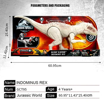 Juros periodo Pasaulio Tyrannosaurus Rex Dinozaurai Žaislai Indominus su Chomping Burną Žibintai ir Garsus Žaislų Vaikams Dovanų GCT95