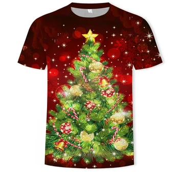 Kalėdų vyriški t-shirt 3d spausdinimo mados kalėdų Išvakarėse kostiumų karnavalas šalies drabužius T-marškinėliai vyrams, moterims, negabaritinių marškinėliai