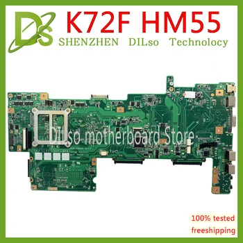 KEFU K72F Plokštė tinka Asus K72F A72F X72F Nešiojamas Plokštė HM55 DDR3 PGA989 originalus Bandymas darbas