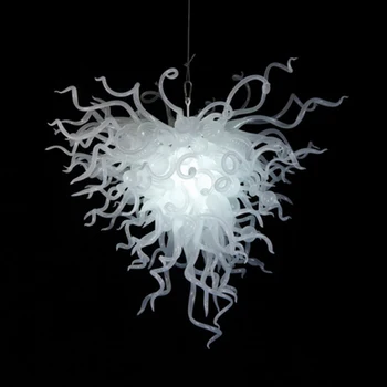 Klasikinis Baltas Murano Stiklo Šviestuvo Šviesos Šviestuvas LED Lusture Kambarį Namuose Šviesa, Modernios Led Šviestuvo Virtuvės Dekoras