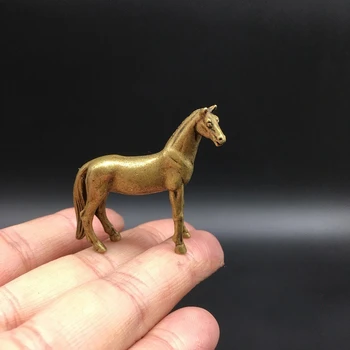 Kolekcionavimas Kinijos Žalvario Raižyti Mielas Gyvūnų Zodiako Arklių Woral Turto Ir Pinigų Išskirtinį Mažas Statula
