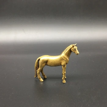 Kolekcionavimas Kinijos Žalvario Raižyti Mielas Gyvūnų Zodiako Arklių Woral Turto Ir Pinigų Išskirtinį Mažas Statula
