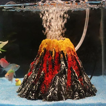 LeChong Akvariumas vulkanas papuošalai Oro Burbulas Akmens Deguonies Siurblys Žuvų Bakas vulkanas Ornamentas, Akvariumo reikmenys paketas