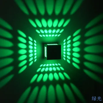 LED kvadratinių Apdailos Sconce sienos žibintai Aliuminio Lempos Kubo LED vidinis Apšvietimas 3w Sienos Lempos Modernių Namų Apšvietimo 85-260v