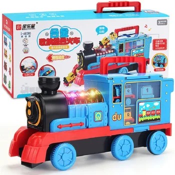 LEGAO THOMAS Didelis Traktorius Žaislas muzikos mažas Traukinio bėgių šviesos berniukas kostiumas elektros vaikų automobilio modelį mokymosi interaktyvus dovana