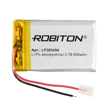 Li-jonų polimerų baterija lp383454 robiton, Li-Pol 