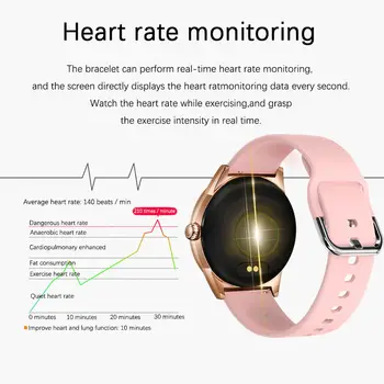 LIGE Mados deimantų Smart Watch Moterų Sporto Fitness Tracker Širdies ritmas, Kraujo Spaudimo Monitorius, Skirta 