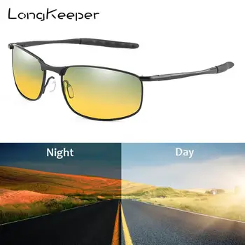 LongKeeper Photochromic Akiniai Nuo Saulės Vyrų Dieną Naktinio Matymo Akiniai Vairuotojo Akiniai Moterų Akiniai Nuo Saulės Geltona Objektyvas Vairavimo Akiniai