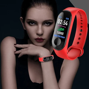 M3 Sporto Smart Watch Vyrai Moterys Smart Band Apyrankę Širdies Ritmo Monitorius Vandeniui Smart Apyrankė Smartband Fitness Tracker Žiūrėti