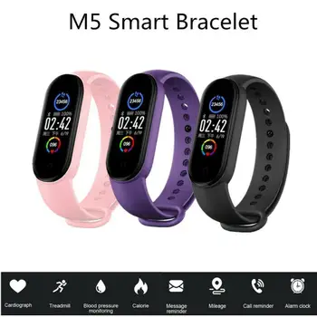 M5 Smart Band Apyrankę Fitness Tracker Apyrankė Pedometer Sporto Smart Watch 
