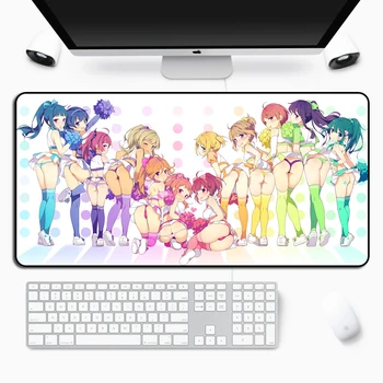 Mados Anime Seksualių Merginų Pelės Mygtukai Otaku Didelė Klaviatūra XL Berniukas Dovanų Greitis Žaidimų Kilimėlis Fiksavimo Kraštas Kompiuterio Gumos Stalo Kilimėlis