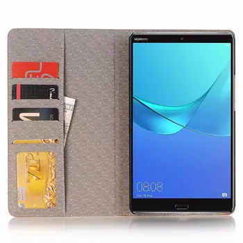 Mados dizainas, Medvilniniai PU Odos Atveju Huawei Mediapad M5 8.4 colių Tablet Apsauginį kiautą Apversti Smart Stovėti Padengti Funda+rašiklis