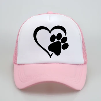 Mados meilė širdies katės letena Spausdinti Moterų Beisbolo kepuraitę Medvilnės Atsitiktinis kepurė Moterims, Vyrams, Hip-Hop Snapback Kepurės