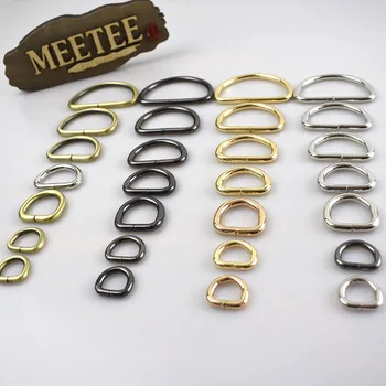 Meetee 20pcs 13-50mm Metalo D Žiedas Sagtys Sagtimi Diržas Diržas Kuprinė Maišelis Dirželio Kabliukų Drabužio Apykaklės 