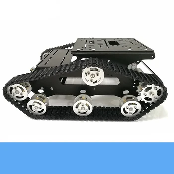 Metalo Bakas, Važiuoklė Rinkinys Y100 Protingas Robotas Robotas Platforma 33GB-520 nuolatinės SROVĖS Variklis Aliuminio Lydinio ratlankiai Plastikiniai Kelio 