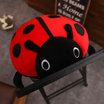 Mielas pliušinis žaislas, minkšti biedronka boružė vabzdžių paspaudę lėlės pagalvė pagalvėlės naujiena vaikų gimtadienio dovana