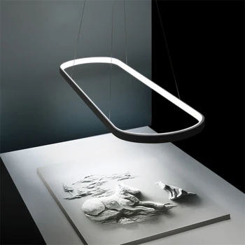 Modernus dekoro led pakabukas žiburiai valgomasis salonas aliuminio, black/white Pakabukas lempa, pakabos šviestuvas blizgikliai lampadari
