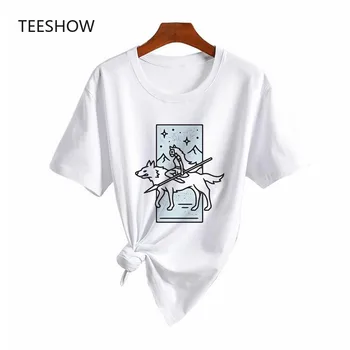 Moterų Drabužiai Princesė Mononoke Tshirts Naujas Vasaros Baltas Trumpas rankovėmis Unisex Anime Spausdinti Atsitiktinis Viršų T-shirt Grafikos Tees