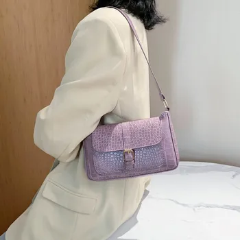 Moterų maišas 2020 naujas mados Vieną Petį Krepšys retro krokodilo modelis pažasties maišelį moterų baguette rankinę krepšį