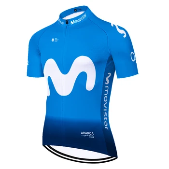 Movistar dviračių džersis 2020 Trumpas Rankovės dviračių marškinėliai ropa ciclismo hombre 01