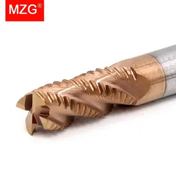 MZG 1PCS 4 Fleita Grubus EndMill 4mm 6mm 8mm CNC mechaninio Apdirbimo Įrankis, Tekinimo Nerūdijančio Plieno Malimo Cutter Butas Nelygumas Pabaiga Malūnas