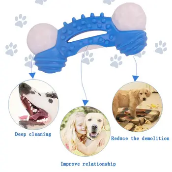 Naminių Šunų Dantų Valymo Kramtyti Žaislus Tvirtos Kaulų Spurgos Formos Dantų Mokymo Molinis Žaislas, skirtas Agresyvių Šunų Žaislai Prekes