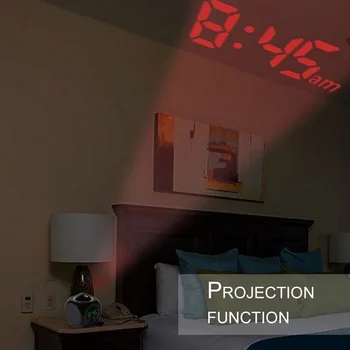 Namų Daugiafunkcis LCD Projekcija LED Ekranas, Laiko Atidėjimo Skaitmeninio Žadintuvas Balsu Kalbėti Sienų Lubų Projekcija
