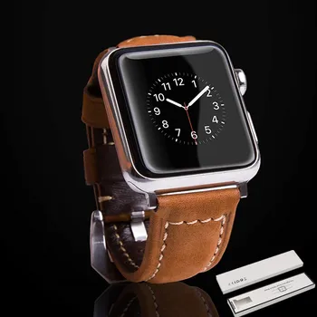 Natūralios Odos dirželis Apple Watch Band 44mm 40mm, iWatch 38 mm 42mm watchband pulseira Apple žiūrėti series 5 4 3 6 se