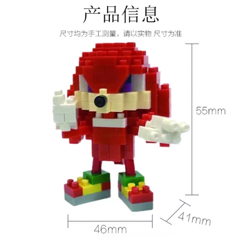 Naujas Nanoblocks NBCC-084 Sonic The Hedgehog Knuckles 160 Vienetų Blokai Žaislas Vaikams Už Kūrybinę Architektūrą Kawada