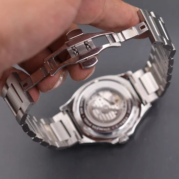Naujas Parnis 42MM Mechaninė Automatinė Vyrų Laikrodžiai Laikrodis Naras Sapphire Kristalas vyriški Žiūrėti relojes para hombre marca de lujo 2019