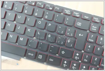 NAUJAS SP klaviatūra Lenovo 25213144 25215960 V-136520YK1 nešiojamojo kompiuterio Klaviatūra SP ispanijos klaviatūra su foniniu Apšvietimu be rėmelio