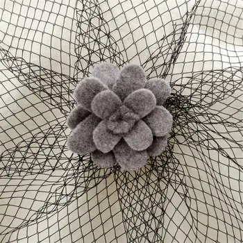 Naujas vilnos gėlių šydu beretė dailininko bžūp rudens žiemos Aukštos Kokybės Grynas Vilna Moterų Megzti Beretė laukinių gėlių akių skrybėlę 2018