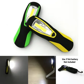 Nešiojamų COB LED Magnetas Bivouac Žibintų Palapinė Lempa, Žvejybos, Žygiai Valtimis, Šviesos, Lauko Kempingas Su Kablys Ir Magnetas 3* AAA
