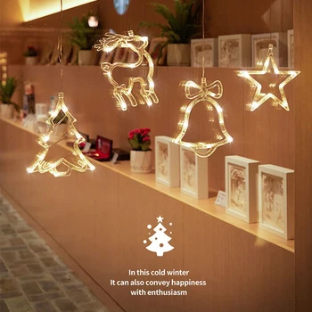 Nešiojamų Linksmų Kalėdų LED Šviesos Lange Gyvis Lempos Kalėdinė Dekoracija Namuose, Kaip Naujųjų Metų Dovana