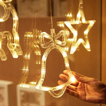 Nešiojamų Linksmų Kalėdų LED Šviesos Lange Gyvis Lempos Kalėdinė Dekoracija Namuose, Kaip Naujųjų Metų Dovana