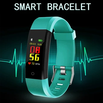 OOLNNG Naujas Smart Watch Vyrų, Moterų Širdies ritmo Monitorius Kraujo Spaudimas Fitness Tracker Smartwatch Sporto Žiūrėti
