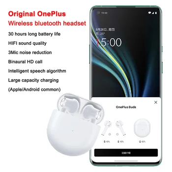 Originalus OnePlus Pumpurai TWS Belaidės Ausinės 30 Valandų Baterijos veikimo laikas 