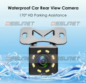 Ossuret Automobilio Galinio vaizdo Kamera automobiliai 170 Laipsnių Auto Atbulinės eigos Parkavimo Ekranas 8 LED Naktinio Matymo Infraraudonųjų spindulių CCD Vandeniui HD Vaizdo