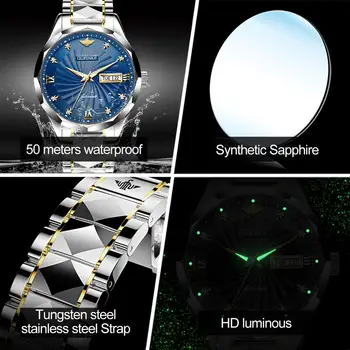 OUPINKE Viršuje Prabangos Prekės ženklo Vyrai Automatinis Mechaninis laikrodis Mūro Klasės Vandeniui Nerūdijančio Plieno Watchstrap Vyrų Laikrodis